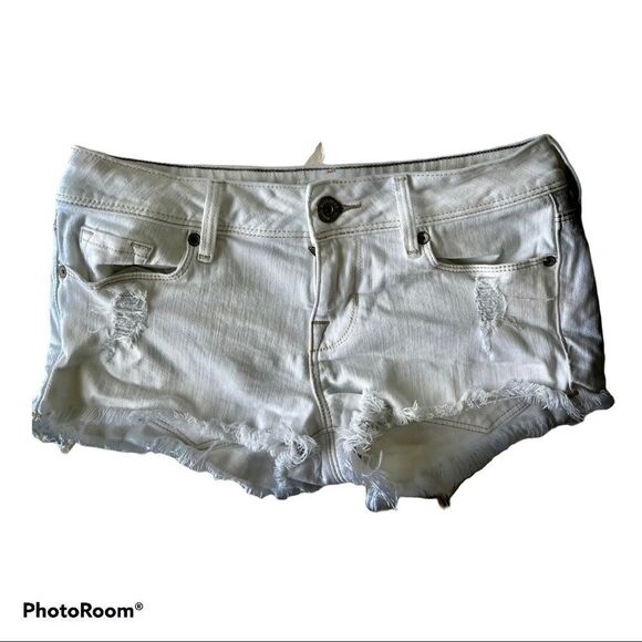 Bullhead Denim Short Shorts, White Size 1 - Picture 1 of 10
